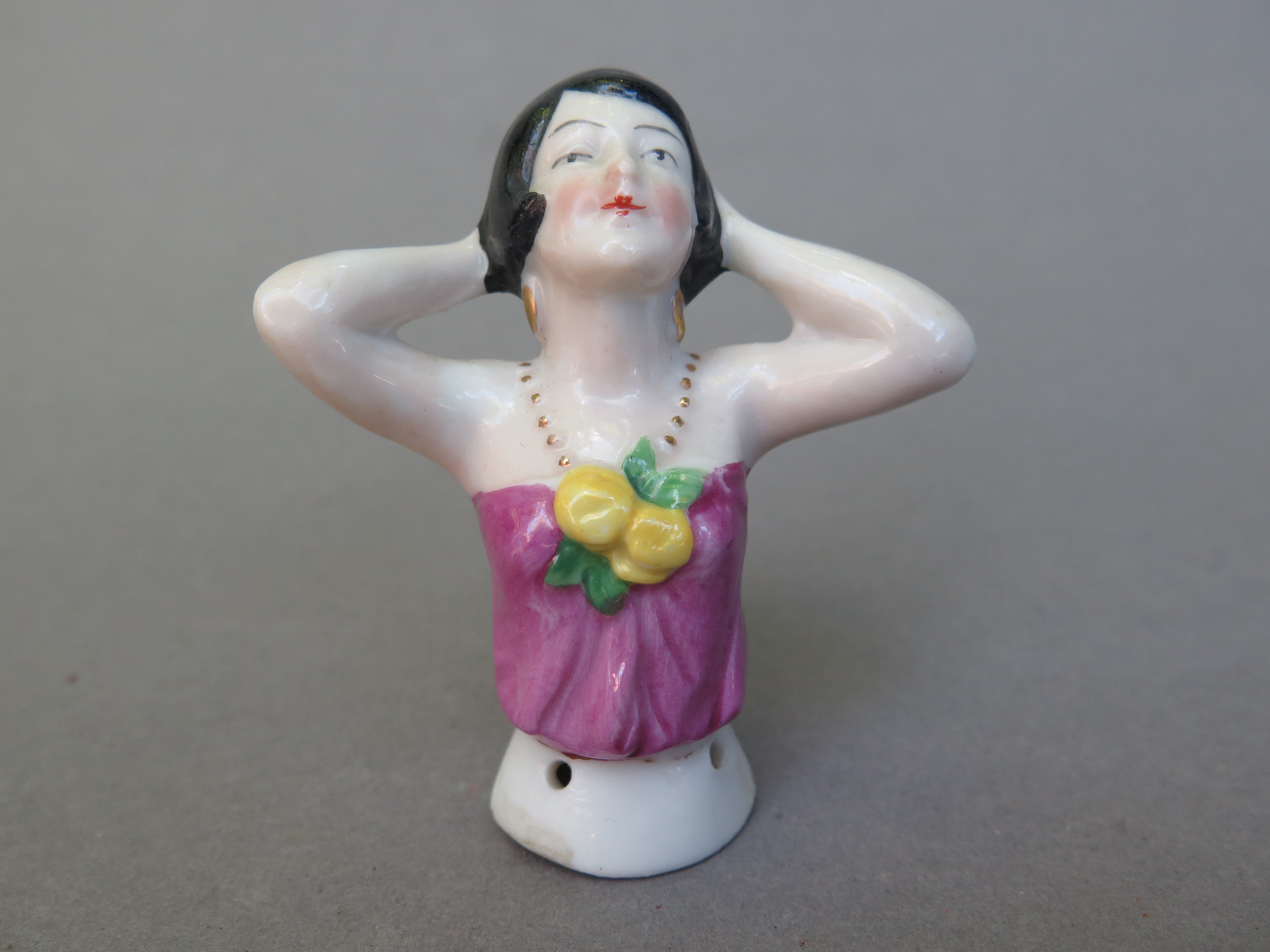 #1540 Art Deco Porcelain Pincushion Doll, circa 1930  **SOLD** in our LIiverpool shop, April 2017