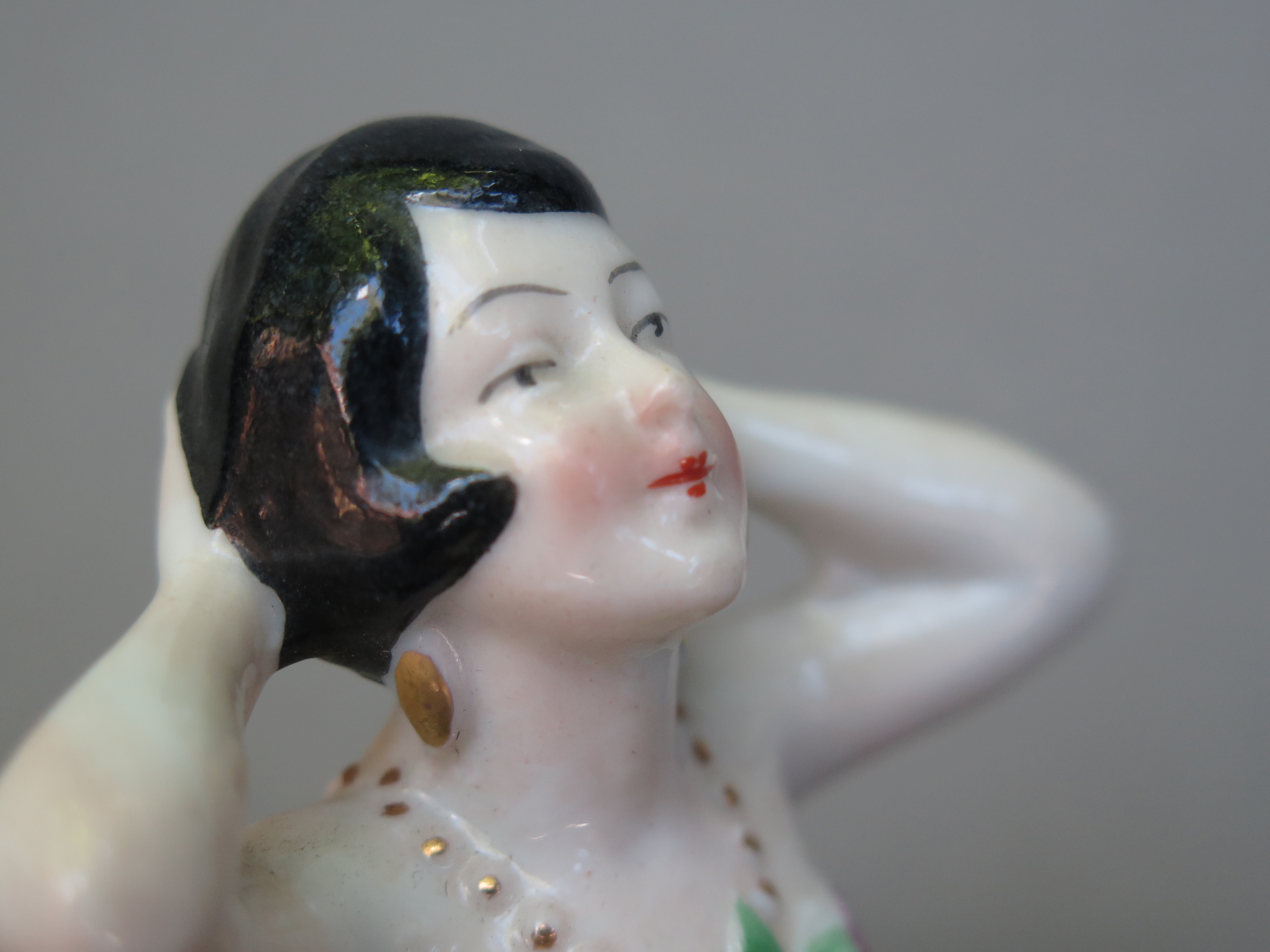 #1540 Art Deco Porcelain Pincushion Doll, circa 1930  **SOLD** in our LIiverpool shop, April 2017