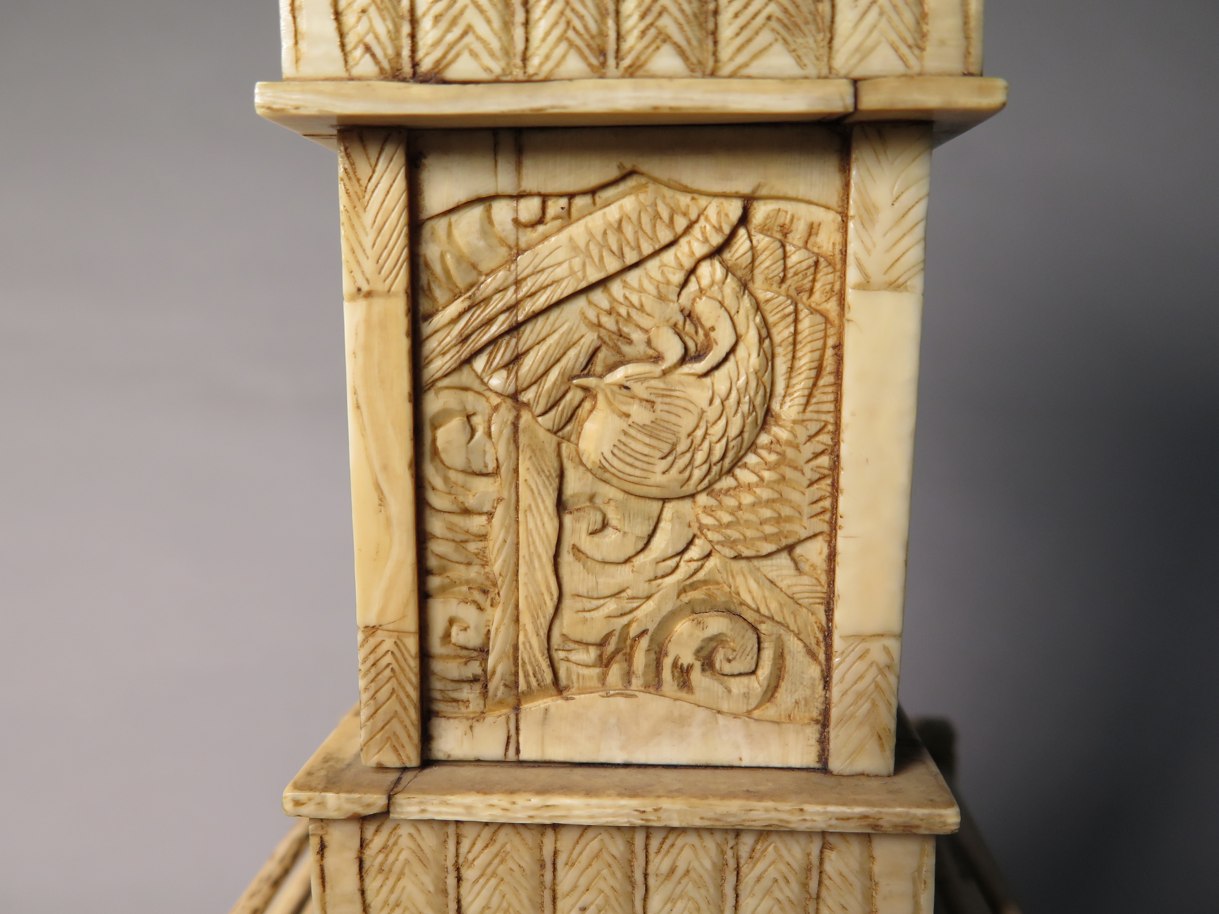 #1507    Japanese Carved Ivory Kannon Shrine , circa 1868 - 1911  **SOLD** to U.K.  February 2017