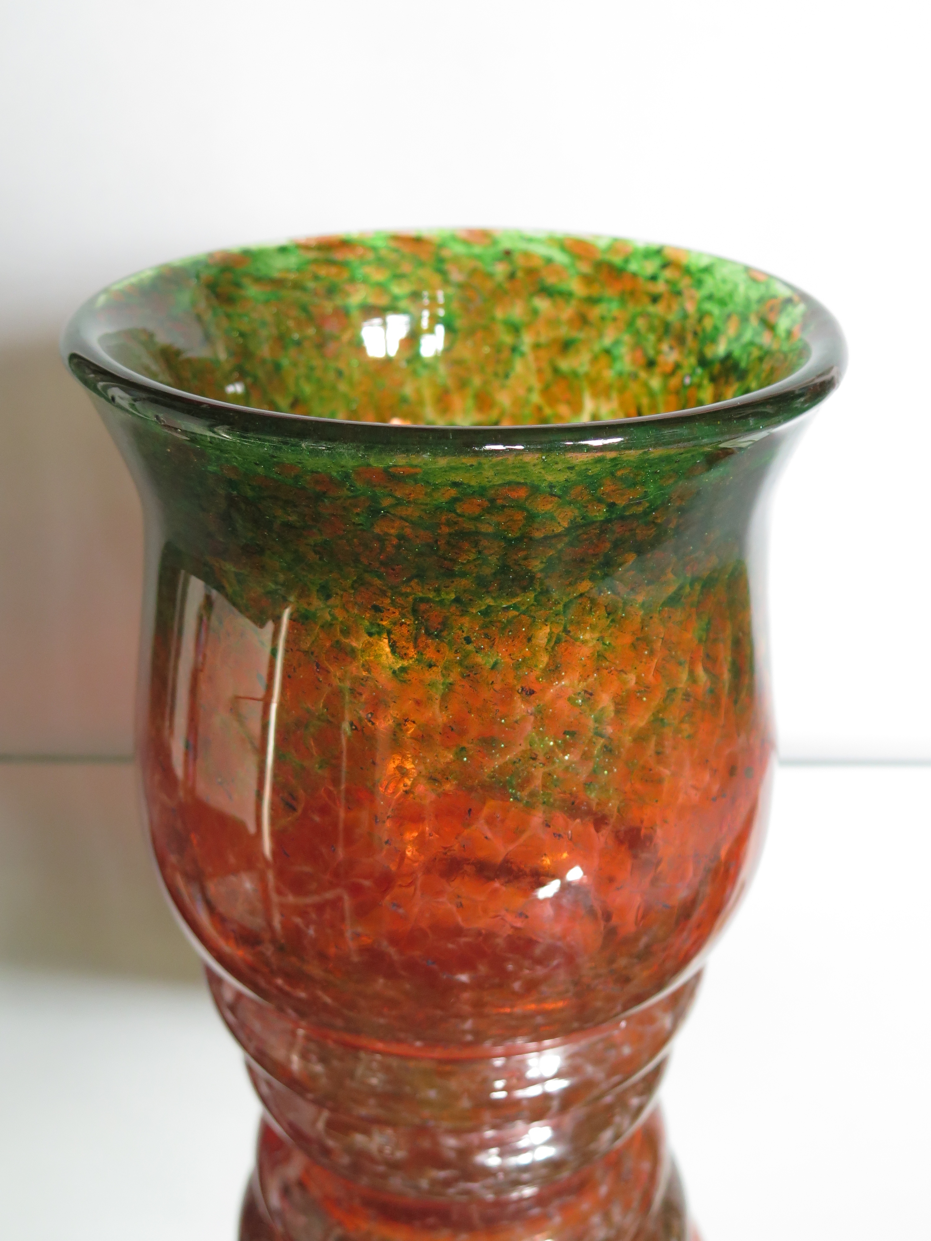 #1174  Large Scottish Style Art Deco Glass Vase, circa 1920s - 1930s   **Sold** 2017