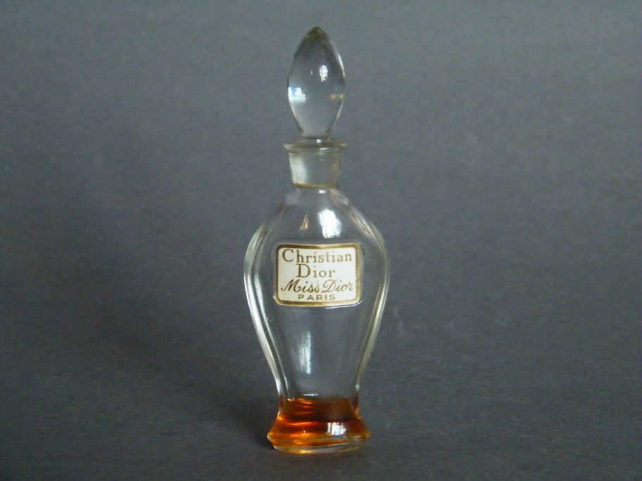 #0379 Small Baccarat Crystal Christian Dior "Miss Dior" Perfume Bottle, circa 1949 **SOLD**