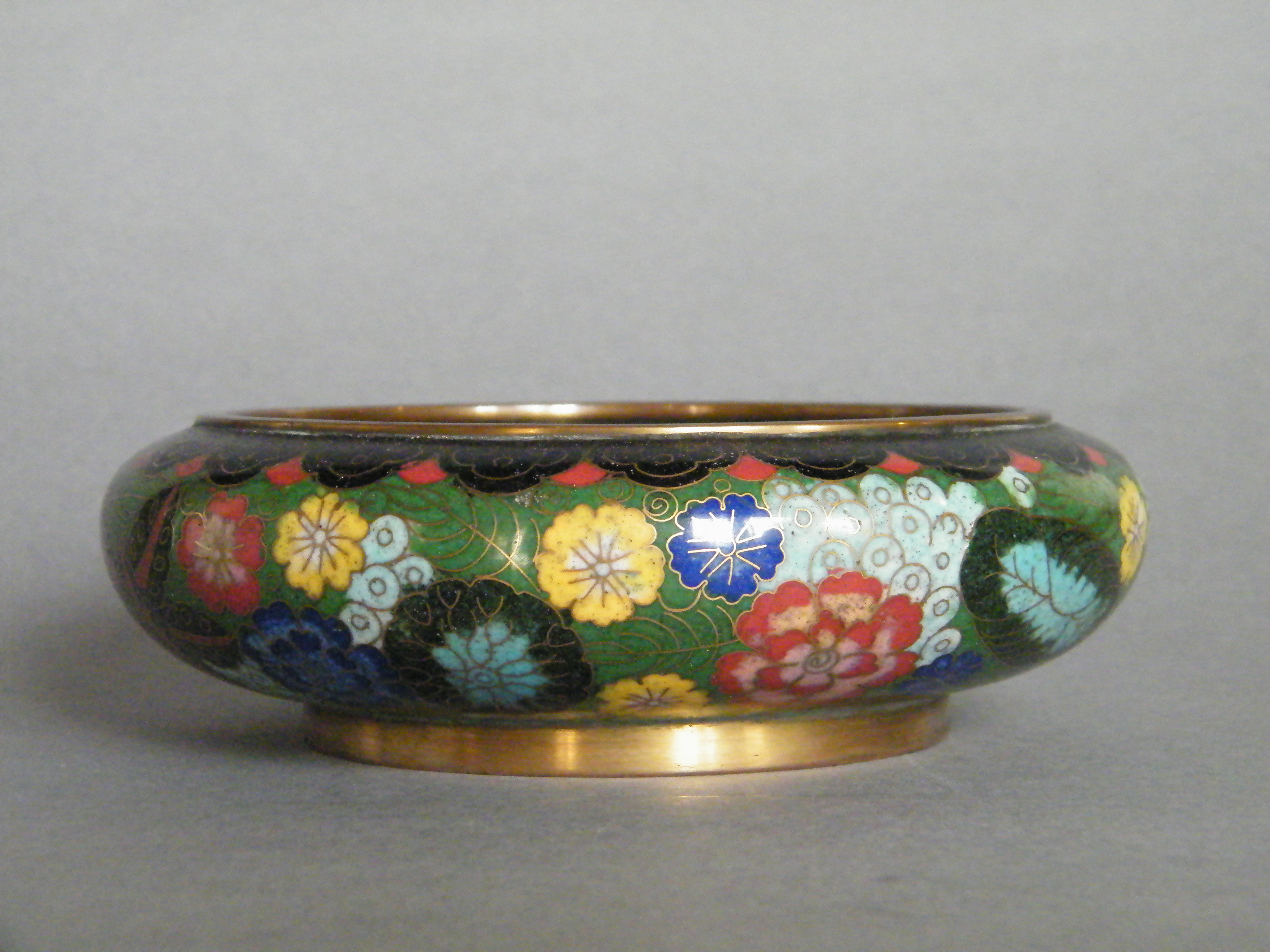 #0731  Chinese Millefleur Cloisonne Bowl Guangxu Reign (1875-1908)  **Sold**  to China - March 2012 售至中国 - 2012 年3月