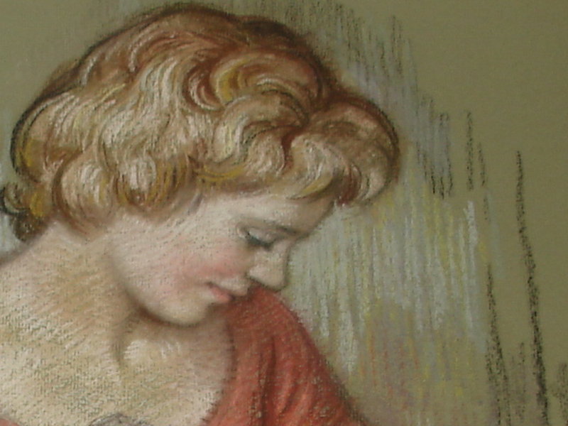 #0171 Dorothy Colles Pastel Portrait circa 1963 - signed