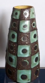 #1842   West German Art Vase, circa 1950s - 1960s **SOLD**  September 2021