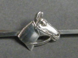 #0847 Silver Horse Tie Pin or Bar Brooch, circa 1930s   **SOLD** through our Liverpool shop 2016