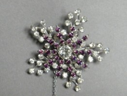 #1211 Diamante Snowflake Brooch, circa 1950s - 1960s **SOLD**