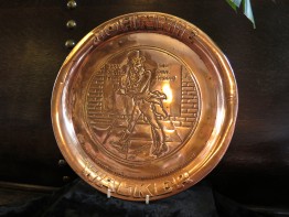 #1619   Johnnie Walker Scotch Whisky Copper Pub Tray, circa 1920s **SOLD** October 2017