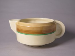 #1527  Art Deco Modernist Style Clarice Cliff Sauce Boat, circa 1929  **Sold**