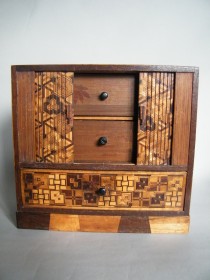 #1623  Japanese Marquetry Cabinet, Meiji Period (1868-1911) **SOLD** April 2021