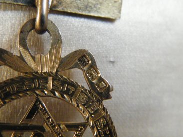 #1674   Cased Sterling Silver Masonic Jewel, 1927  **Sold**   March 2018