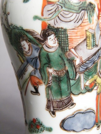 #1637 Famille Verte Export porcelain Vase from China, circa 1889-1920  **SOLD** July 2018