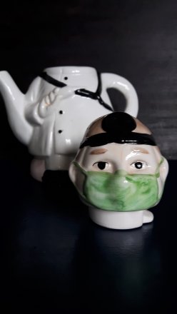 #1799 " Health Worker" Teapot, circa 1980s   **On Hold - Sale Pending**