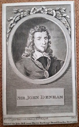 #1846 Book Plate "Sir John Denham", circa 1779