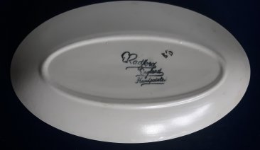 #1851 Hand Painted Radford  Pottery Oval Dish, circa 1940s - 1950s *Sold*