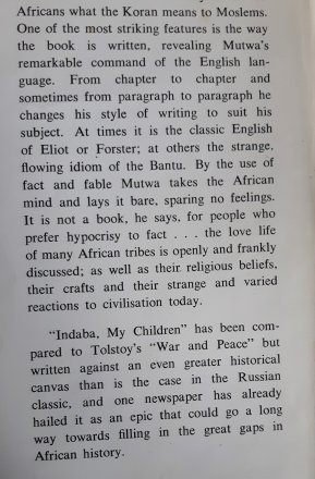 #1840  Indaba, My Children" by Vusamazulu C. Mutwa, 1964,Very Rare Signed First Edition