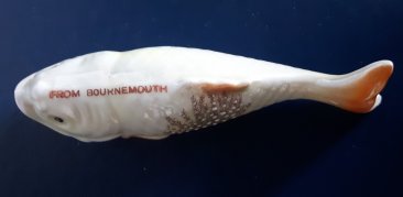 #1747 Souvenir of Bournemouth Porcelain Fish, 1920s - 1930s