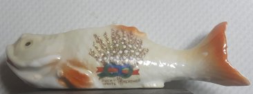 #1747 Souvenir of Bournemouth Porcelain Fish, 1920s - 1930s