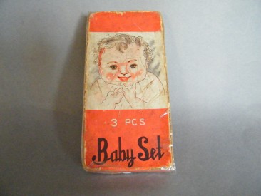 #1655  Boxed Children's Cutlery Set, circa 1940s  **SOLD** December 2019