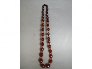 #0938 Rare Natural Cherry Amber Necklace, circa 1900-1915  **SOLD** in our Liverpool shop April 2017