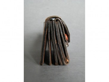 #0930 Ladies Art Deco Style Brown Leather Purse, with Magic Wallet, circa 1950s **SOLD**