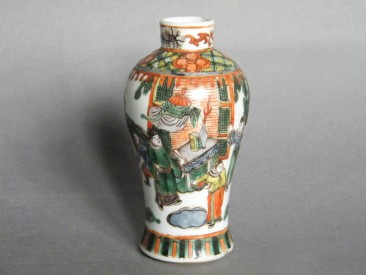 #1637 Famille Verte Export porcelain Vase from China, circa 1889-1920  **SOLD** July 2018