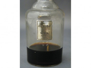 #0555 Perfume Bottle - "Zibeline" by Weil, Paris, probably Lalique Glass, 1920s-1930s **SOLD**