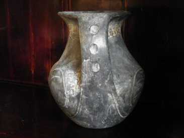 #0054  Sichuan Burnished Black Pottery Jar from China Western Han Dynasty (206-12 BC)