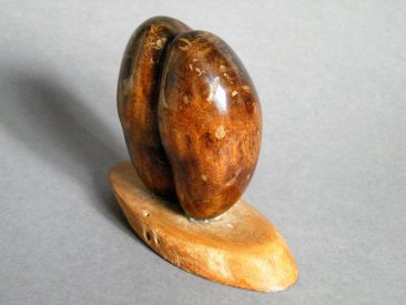 #1746  Small Carved Wood Imitation "Coco dr Mer" (Sea Coconut) from the Seychelles  **SOLD**  December 2018