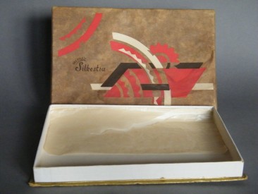 #0652 Art Deco "Russian Constructivist" Style Decorated Box, circa 1920s **SOLD**