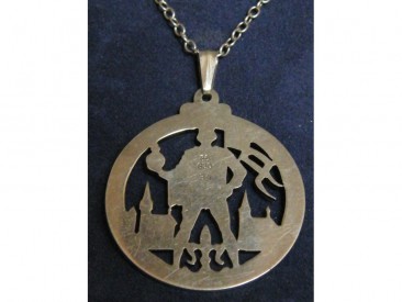 #1047 Art Deco 830 Silver Pendant by Carl M Cohr, Denmark, circa 1930s **SOLD**