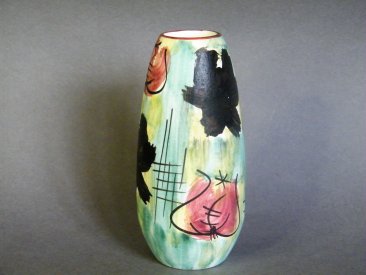 #1795  1950s  Hand Painted Abstract 'Contemporary'  Style Vase from Western Germany or Austria **Sold** October 2020