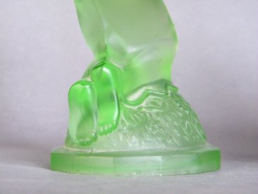 #1809 Green Glass Art Deco Candle Holder, circa 1930s **SOLD** 2020