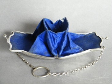 #0717 Silver Plated Ladies Evening Purse, circa 1900-1930 **SOLD**