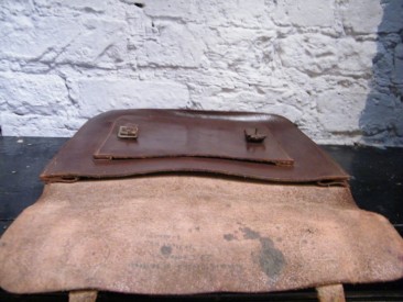 #0784 Leather School Satchel, circa 1950s  **SOLD** through our Liverpool shop  2016