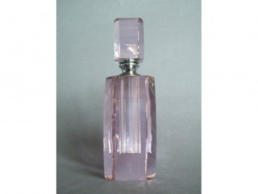 #0388 Art Deco Style Pink Crystal Scent Bottle **SOLD**