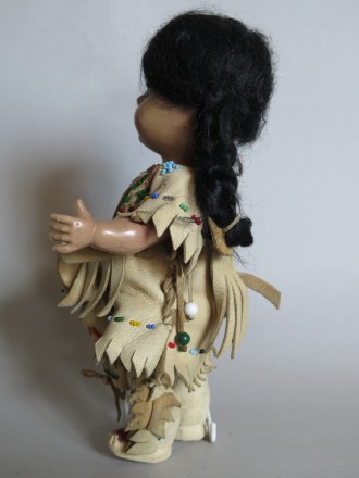 #1590   Rare Native American Doll with Papoose, circa 1950s