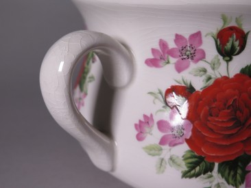 #1621  Portmeirion Pottery "Roses" Chamber Pot, circa 1970s