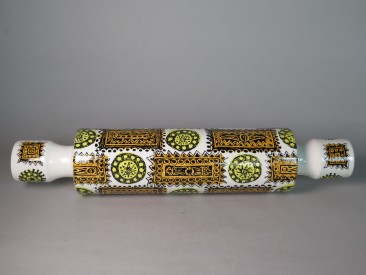 #1582 Rare Portmeirion Pottery "Talisman" Rolling Pin, circa 1962  **SOLD** December 2019