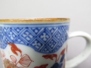 #1595  Early 18th Century Chinese Imari Export Coffee Cup, circa 1723 - 1735  **Sold** in our Liverpool shop - June 2018 / 利物浦店内售出 - 2018年6月