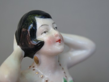 #1540 Art Deco Porcelain Pincushion Doll, circa 1930  **SOLD** in our LIiverpool shop, April 2017