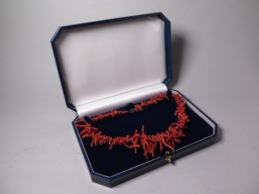 #1500 Victorian Red Coral Necklace   **SOLD**