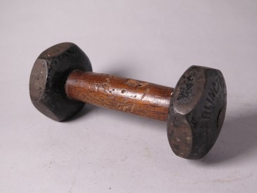 #1524   Liverpool Retailed Antique Small Dumbell, circa 1880-1910  **SOLD**   2013