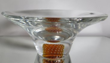 #1649  Cased Lead Crystal Bowl by Thomas Webb, circa 1950s    **Sold** January 2018