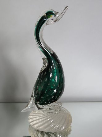 #1814  Murano Glass Duck from Italy, circa 1950s - 1960s