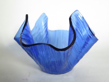 #1538   Chance Brothers Glass 'Cotswold' Handkerchief Vase, circa 1965