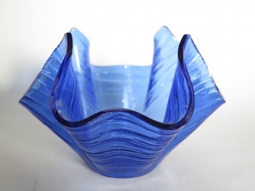 #1538   Chance Brothers Glass 'Cotswold' Handkerchief Vase, circa 1965