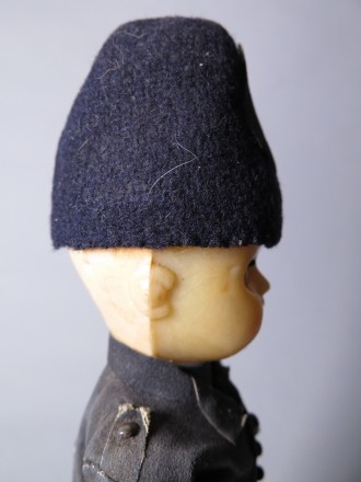 #1543  Plastic Policeman Doll, circa 1940s - 1950s  **SOLD** through our Liverpool shop March 2017