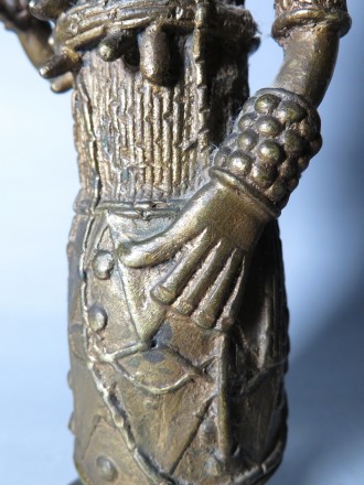 #1542  Benin Bronze Guardian Figure from Nigeria, circa 1920-1960  **SOLD** July 2018