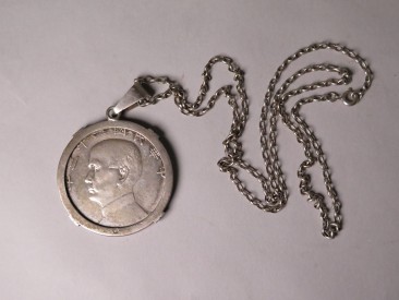 #1555  1934 Republic of China Silver Dollar / Yuan Pendant  **SOLD**   in our Liverpool shop April 2017