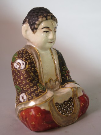 #1569  Japanese Satsuma style Buddha, circa 1900 - 1930  ** Sold**  May 2018